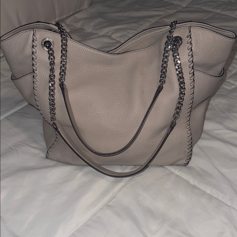 Michael Kors Gray Tote Bag with Chain Handles